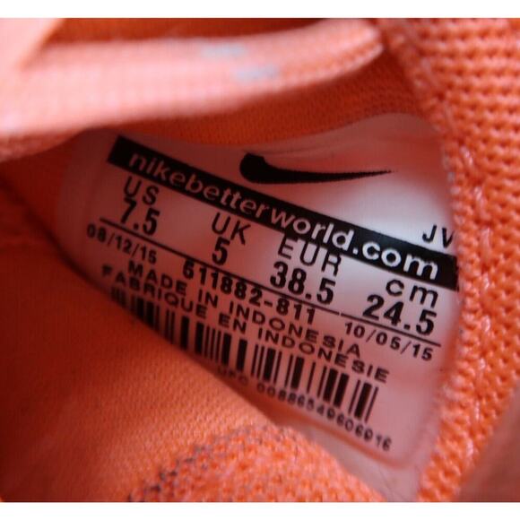 Nike Shoes Womens 7.5 Sneaker Roshe Run Lifestyle Athletic Trainer Total Crimson - Picture 12 of 13